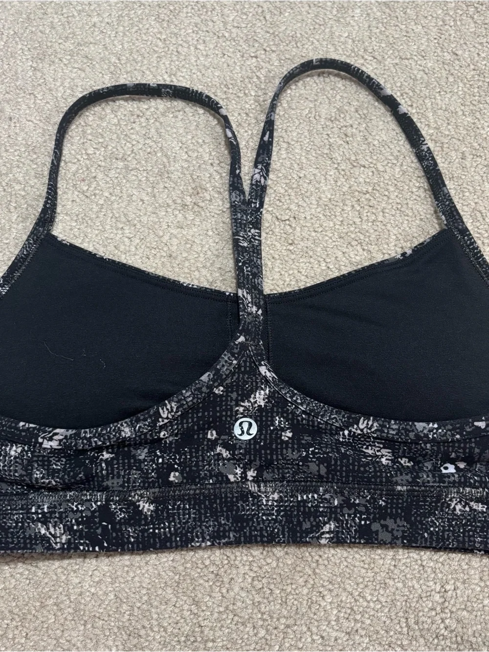 Lot of 4 Lululemon Black and Gray Sports Bras 3 size 10 1 size 8